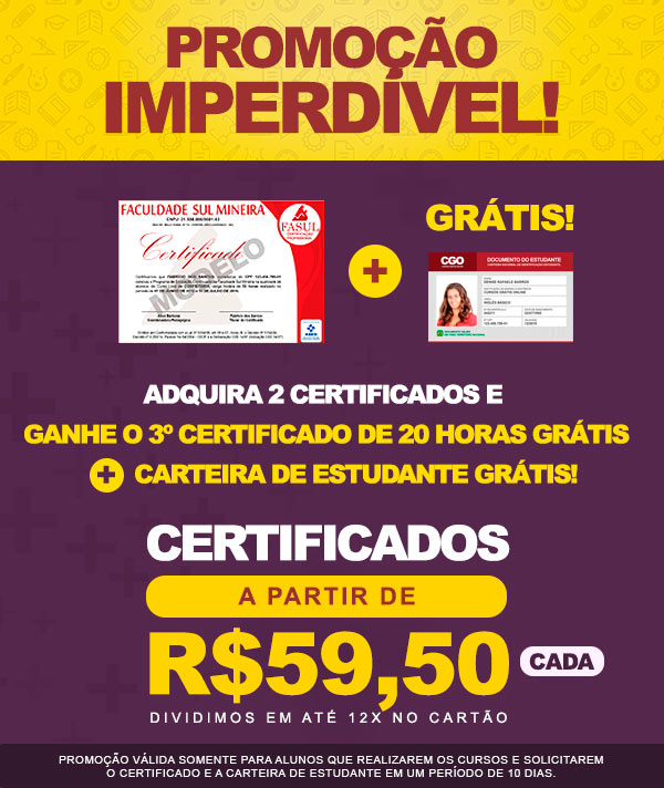 Banner Promoção de Certificados