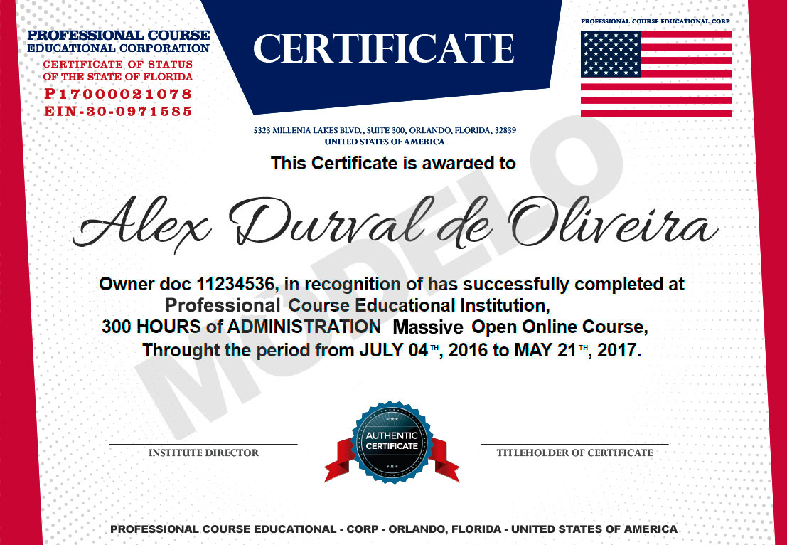 Certificado Estados Unidos